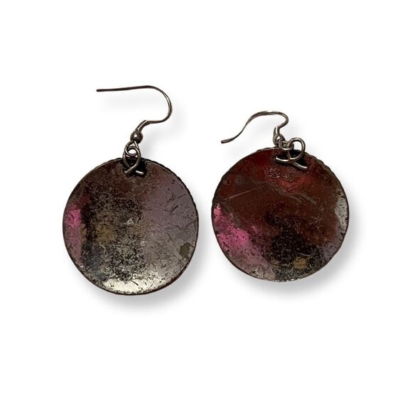 🤯5/$20🤯 Round Silver Labradorite Dangle Earrings NWOT - Picture 3 of 3